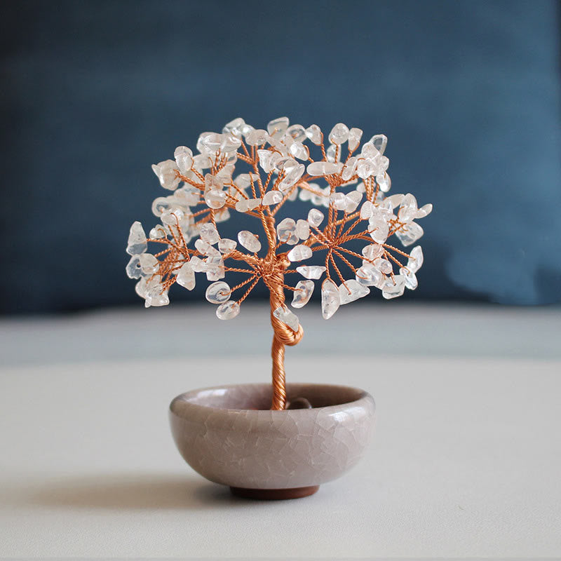 Various Crystal Citrine Amethyst Green Aventurine Tree Prosperity Home Decoration