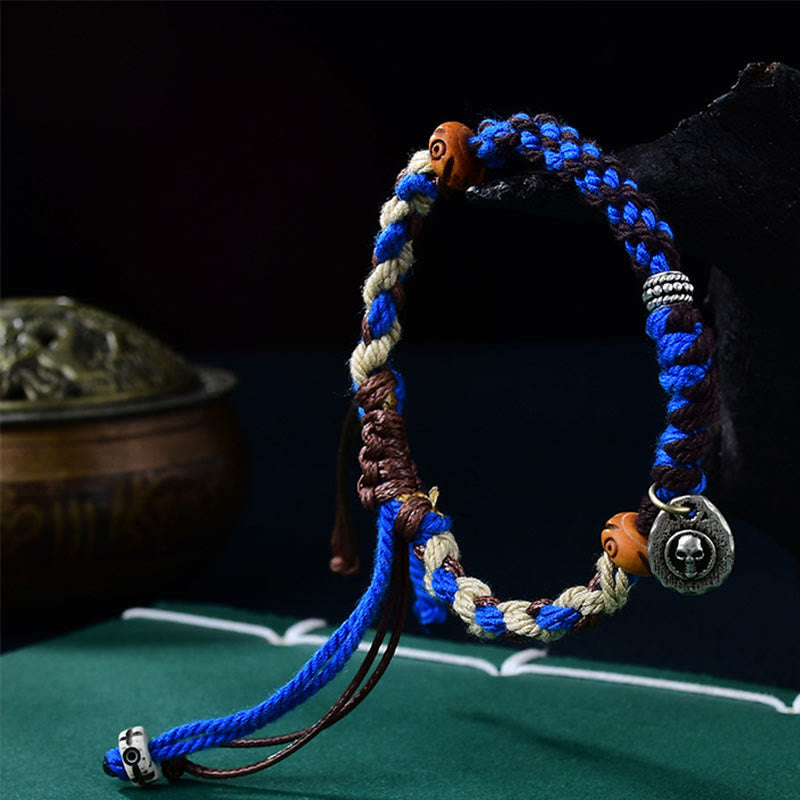 Tibetan Hand-Woven Red String Garuda Adjustable Bracelet