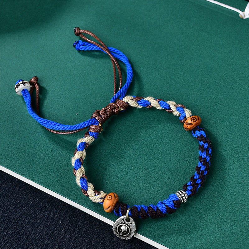 Tibetan Hand-Woven Red String Garuda Adjustable Bracelet