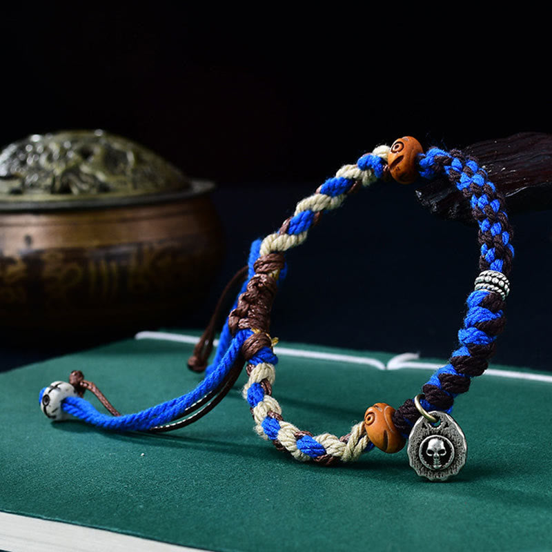 Tibetan Hand-Woven Red String Garuda Adjustable Bracelet
