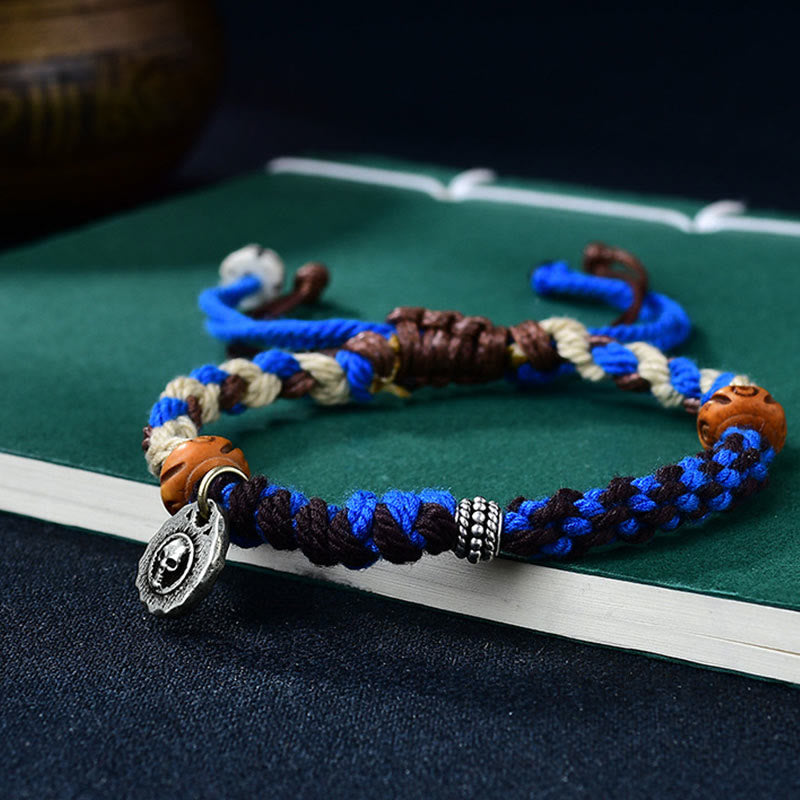Tibetan Hand-Woven Red String Garuda Adjustable Bracelet