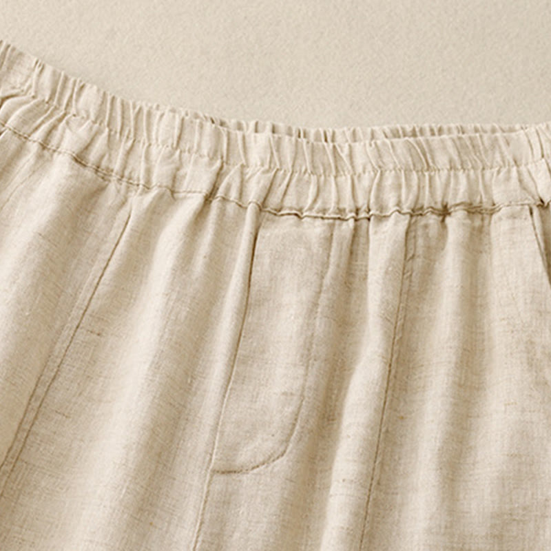 Breathable Cotton Linen Tapered Meditation Harem Pants