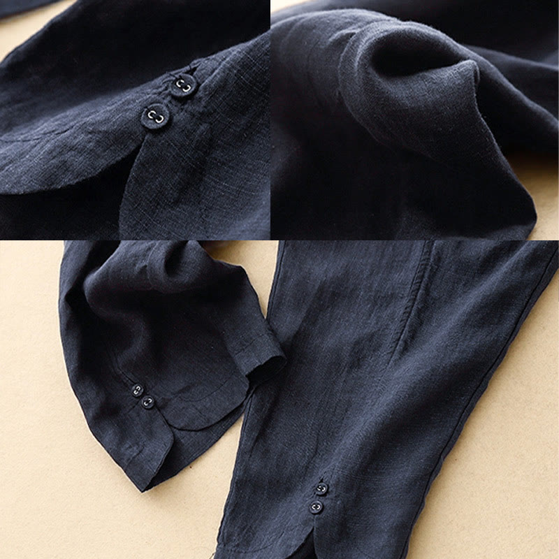 Breathable Cotton Linen Tapered Meditation Harem Pants