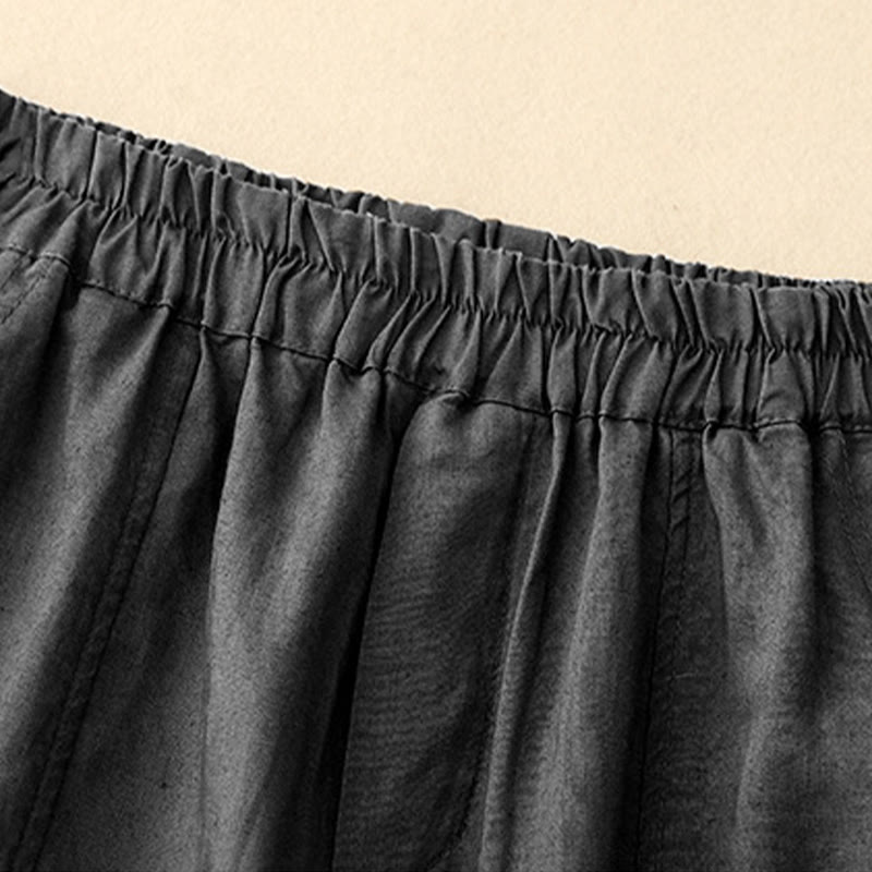 Breathable Cotton Linen Tapered Meditation Harem Pants