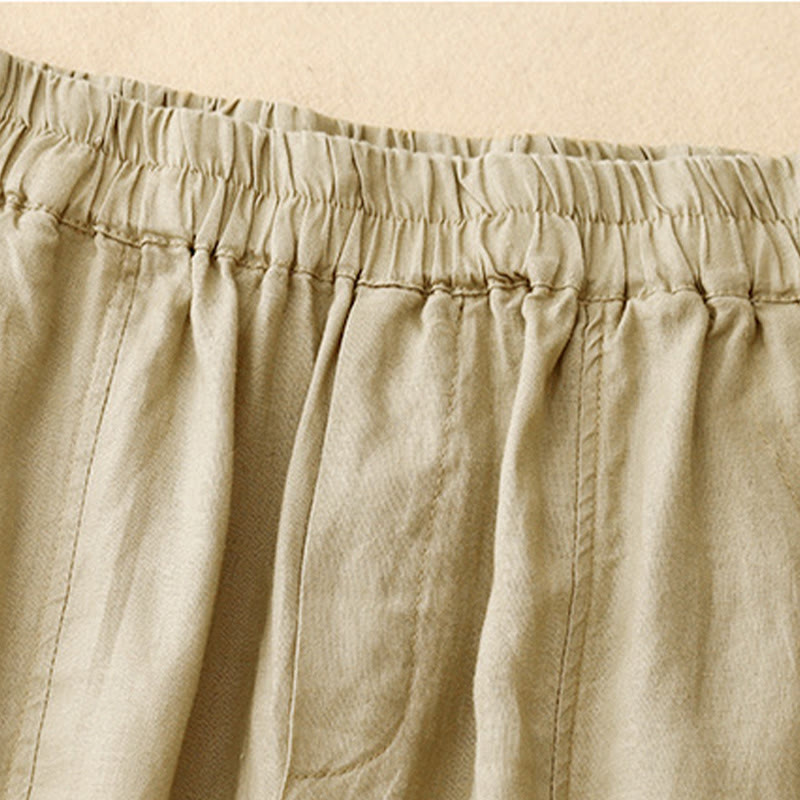 Breathable Cotton Linen Tapered Meditation Harem Pants