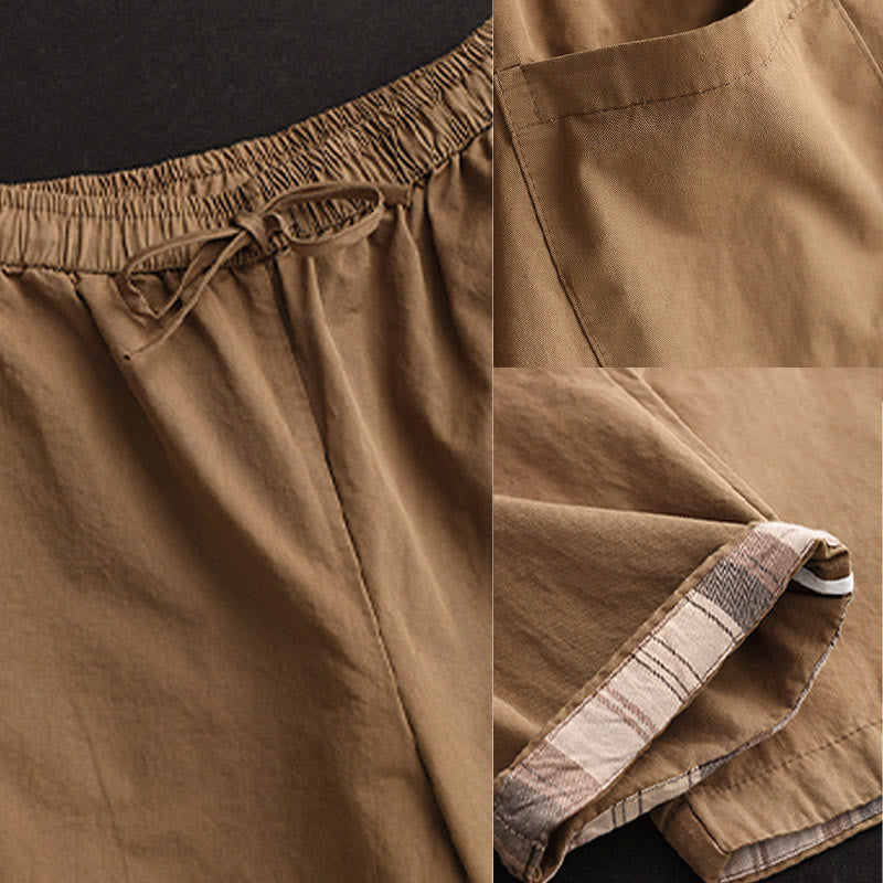 Breathable Cotton Patched Cuff Meditation Harem Pants