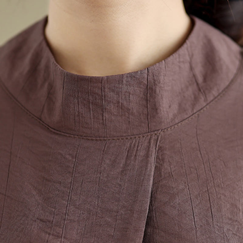 Cotton Linen Stand Collar Minimalist Mindful Meditation Vest