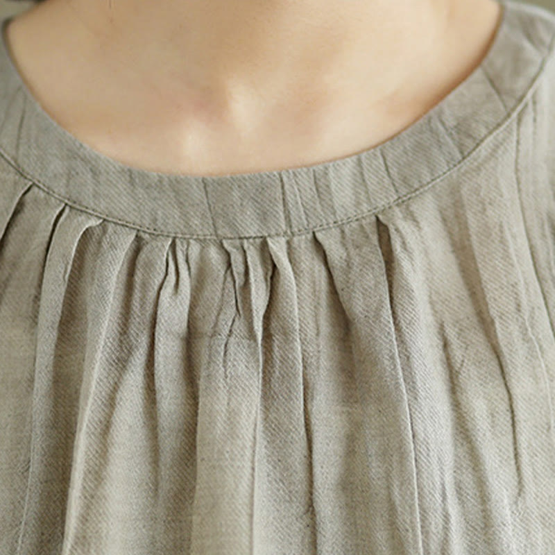 Cotton Linen Sleeveless Minimalist Meditation Vest