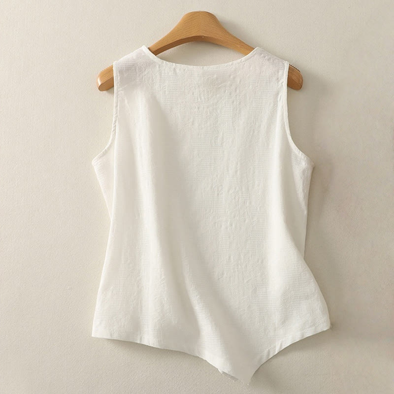Tactile Cotton Linen Sleeveless Mindful Meditation Vest