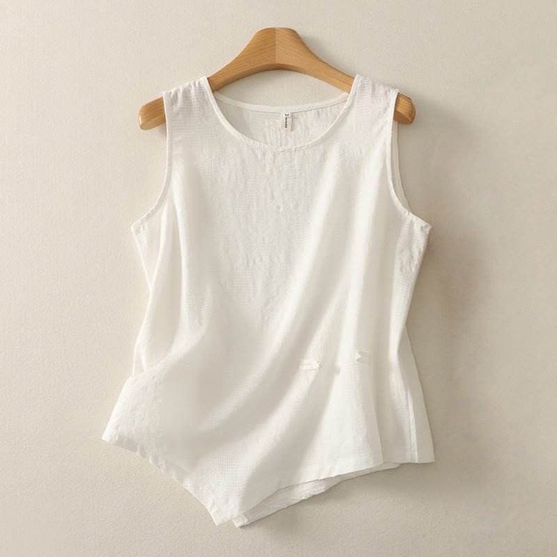 Tactile Cotton Linen Sleeveless Mindful Meditation Vest