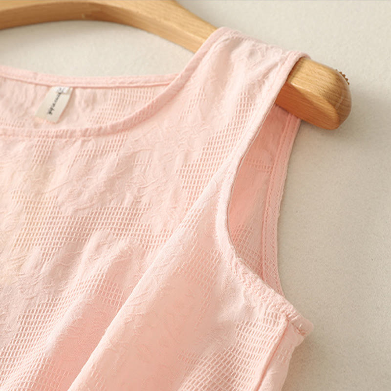 Tactile Cotton Linen Sleeveless Mindful Meditation Vest