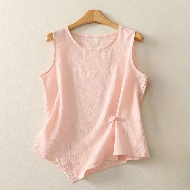 Tactile Cotton Linen Sleeveless Mindful Meditation Vest