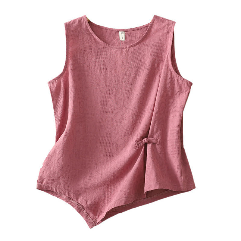 Tactile Cotton Linen Sleeveless Mindful Meditation Vest