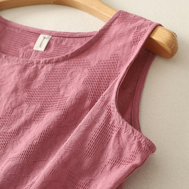 Tactile Cotton Linen Sleeveless Mindful Meditation Vest