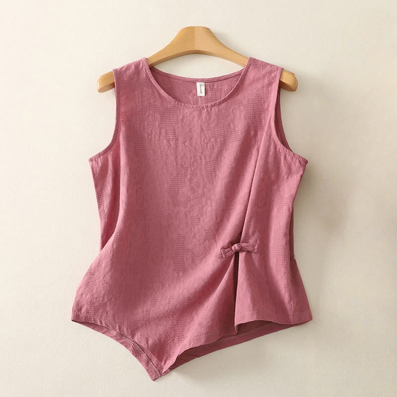 Tactile Cotton Linen Sleeveless Mindful Meditation Vest