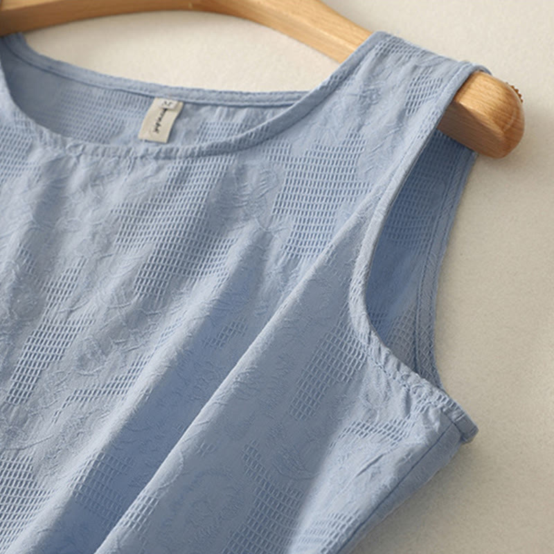 Tactile Cotton Linen Sleeveless Mindful Meditation Vest