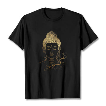 Soft Cotton Regular Fit Buddha Graphic Meditation Tee