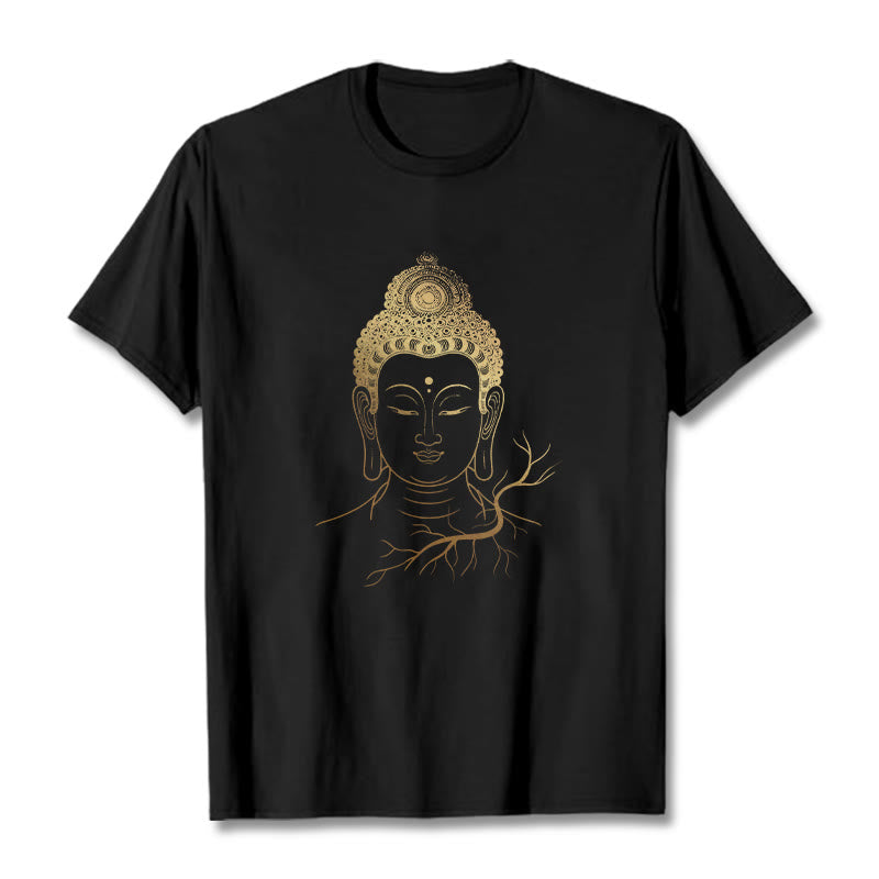 Soft Cotton Regular Fit Buddha Graphic Meditation Tee