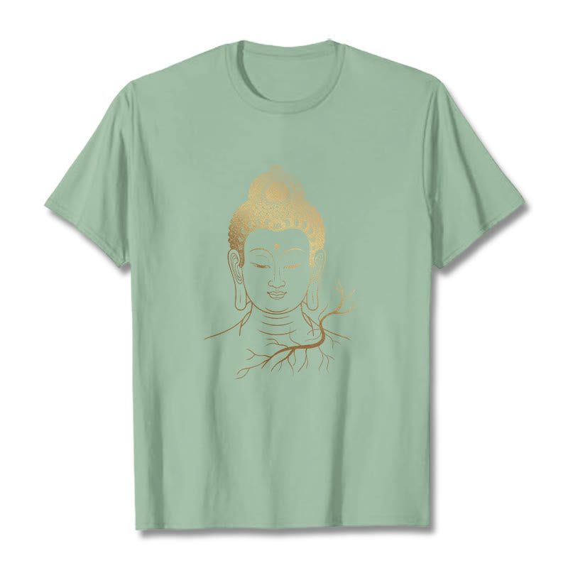 Soft Cotton Regular Fit Buddha Graphic Meditation Tee