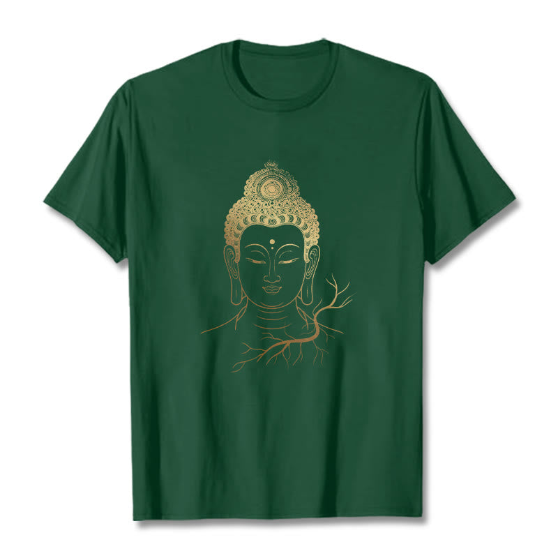 Soft Cotton Regular Fit Buddha Graphic Meditation Tee