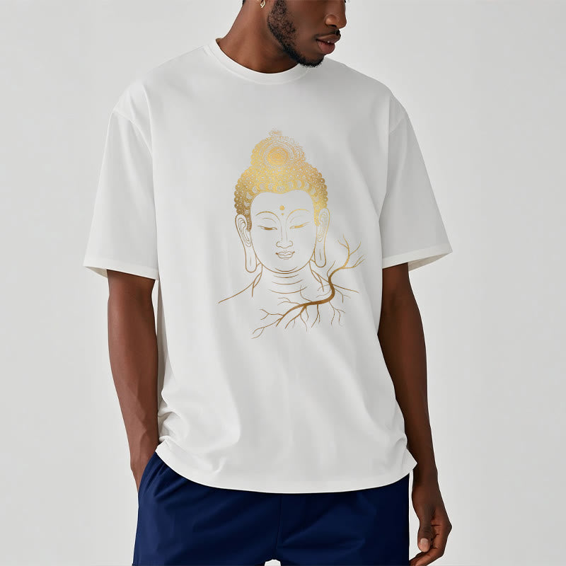 Soft Cotton Regular Fit Buddha Graphic Meditation Tee