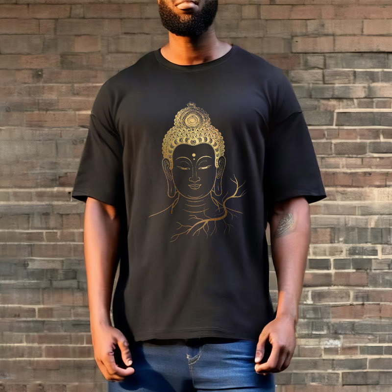Soft Cotton Regular Fit Buddha Graphic Meditation Tee