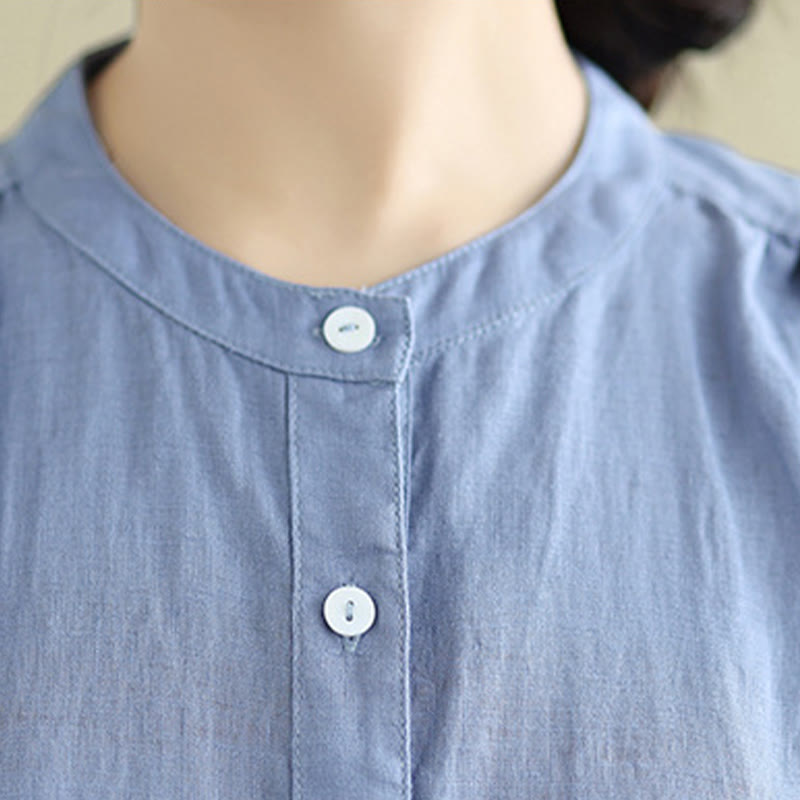 Cotton Linen Pleated Sleeveless Meditation Midi Dress