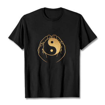 Hands Holding A Golden Yin Yang Tee T-shirt
