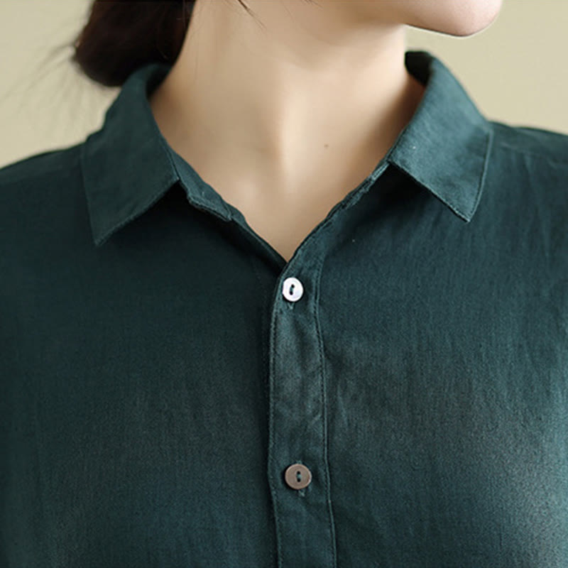 Breathable Cotton Linen Minimalist Grounding Midi Dress