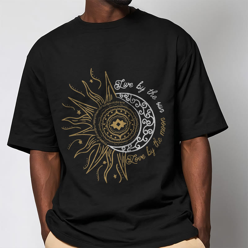Breathable Cotton Celestial Balance Graphic T-Shirt