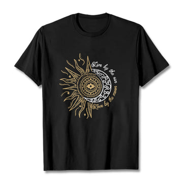 Breathable Cotton Celestial Balance Graphic T-Shirt