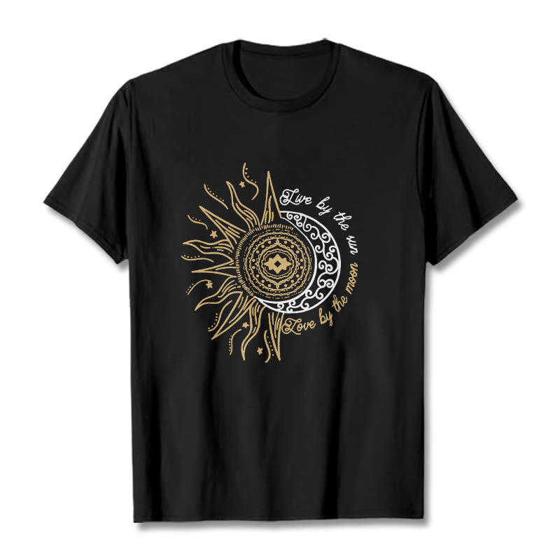 Breathable Cotton Celestial Balance Graphic T-Shirt