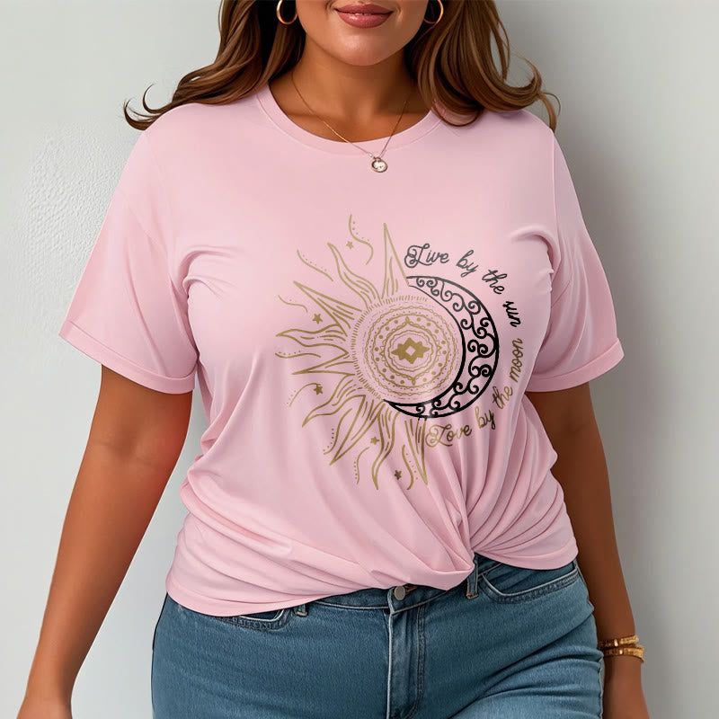 Breathable Cotton Celestial Balance Graphic T-Shirt