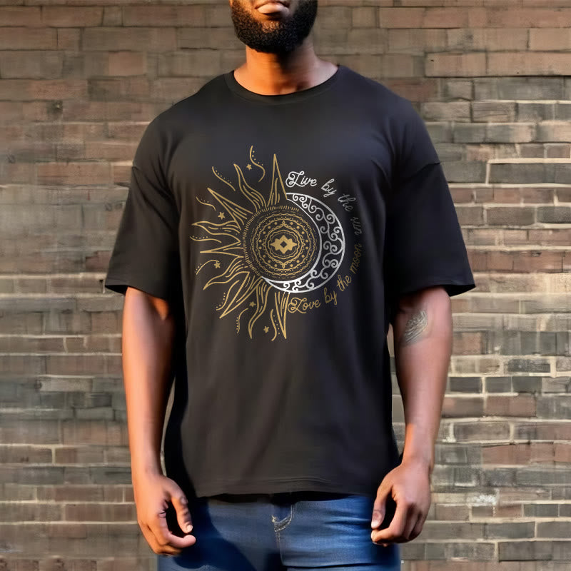 Breathable Cotton Celestial Balance Graphic T-Shirt