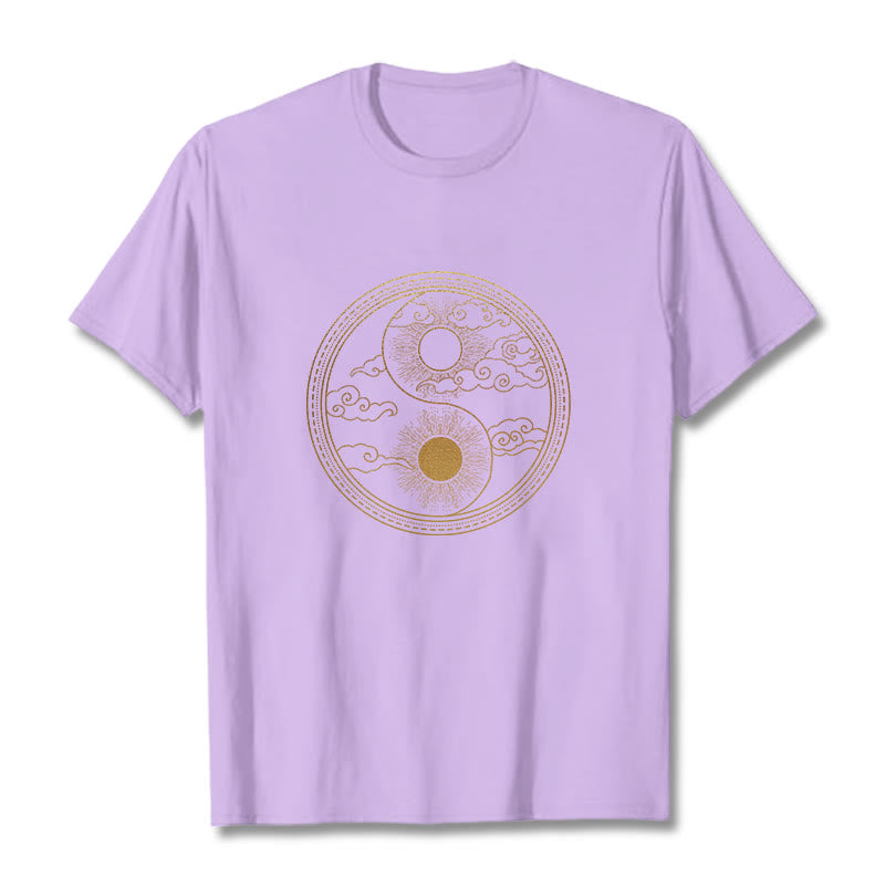 Yin Yang Sun Auspicious Clouds Tee T-shirt