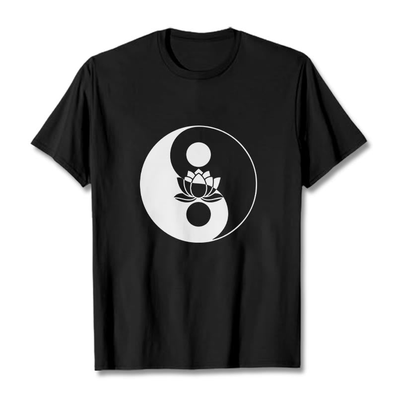 Yin Yang Lotus Flower Tee T-shirt