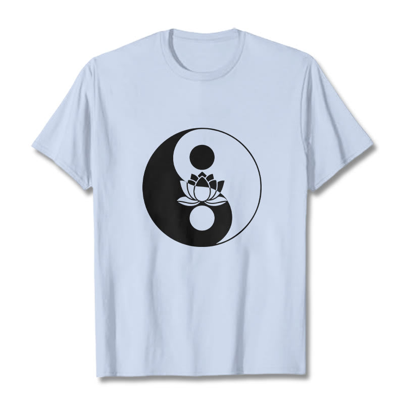 Yin Yang Lotus Flower Tee T-shirt