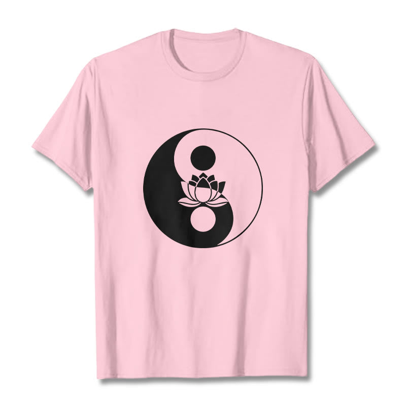 Yin Yang Lotus Flower Tee T-shirt