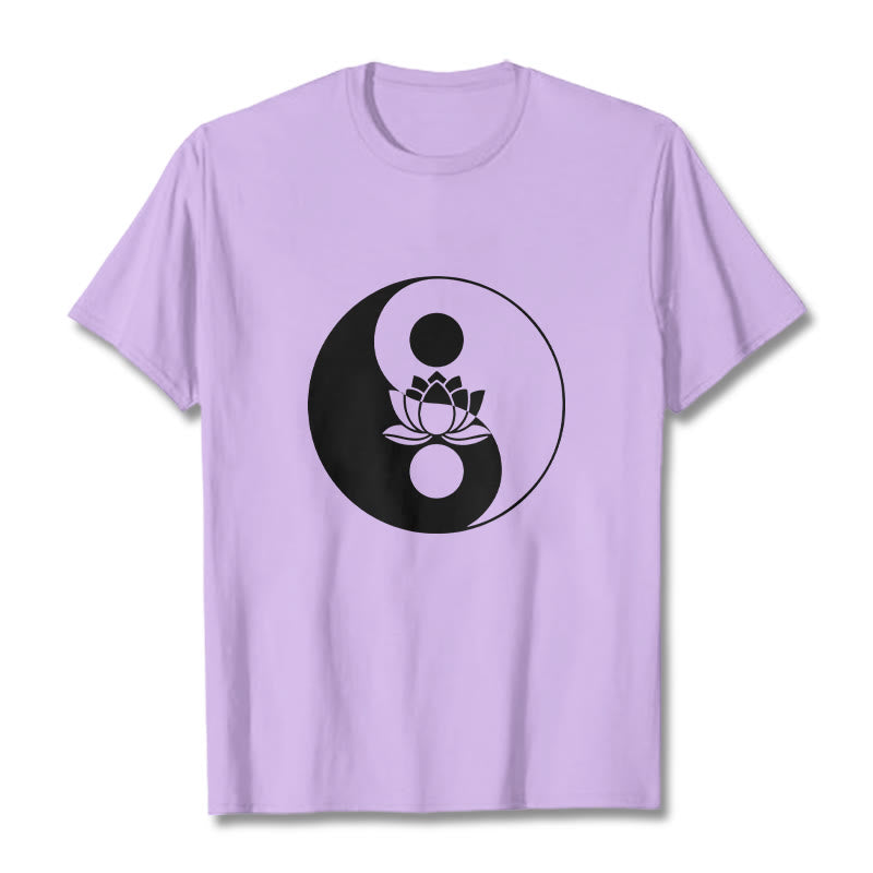 Yin Yang Lotus Flower Tee T-shirt