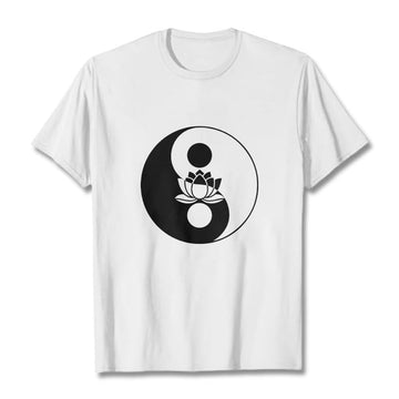 Yin Yang Lotus Flower Tee T-shirt