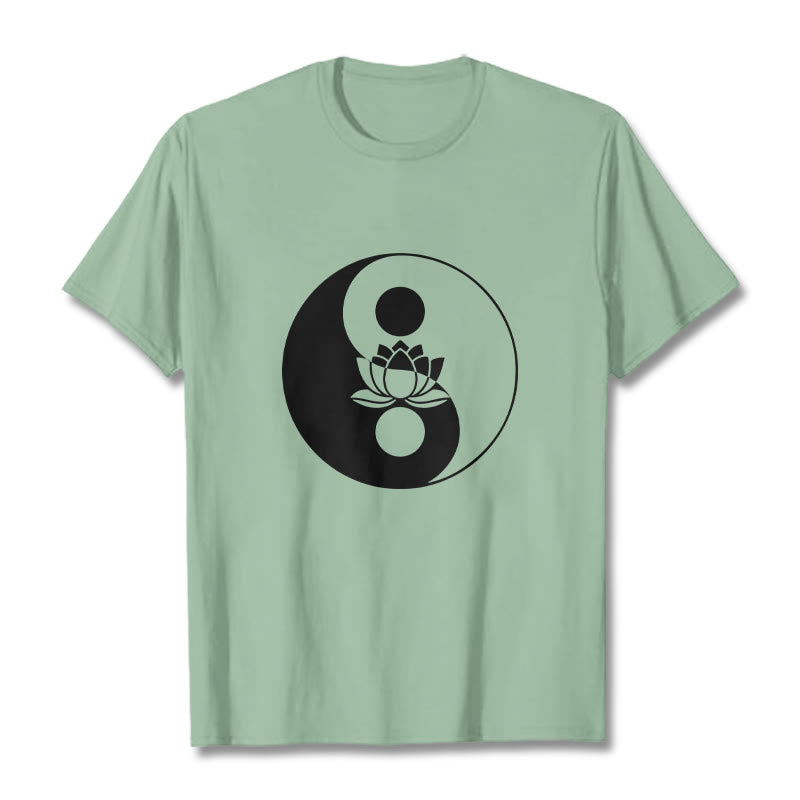 Yin Yang Lotus Flower Tee T-shirt