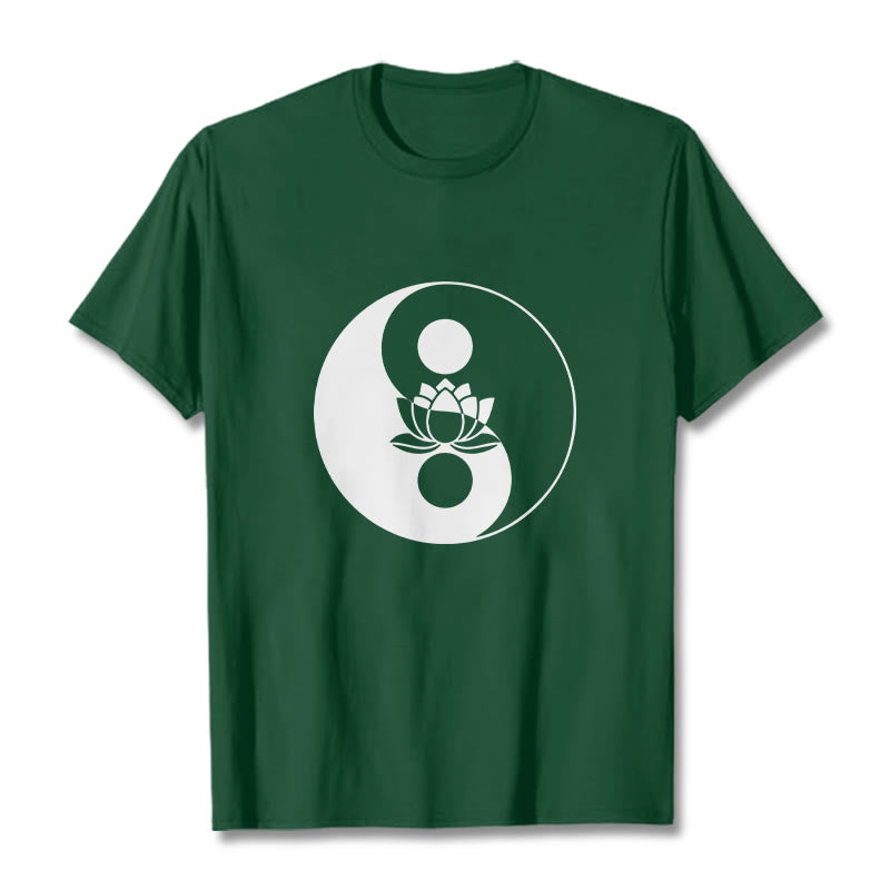 Yin Yang Lotus Flower Tee T-shirt