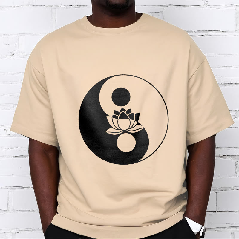 Yin Yang Lotus Flower Tee T-shirt