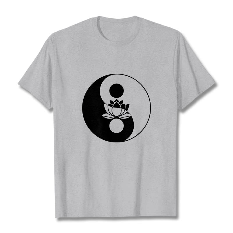 Yin Yang Lotus Flower Tee T-shirt