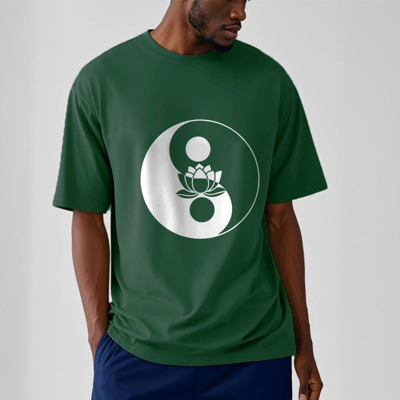 Yin Yang Lotus Flower Tee T-shirt