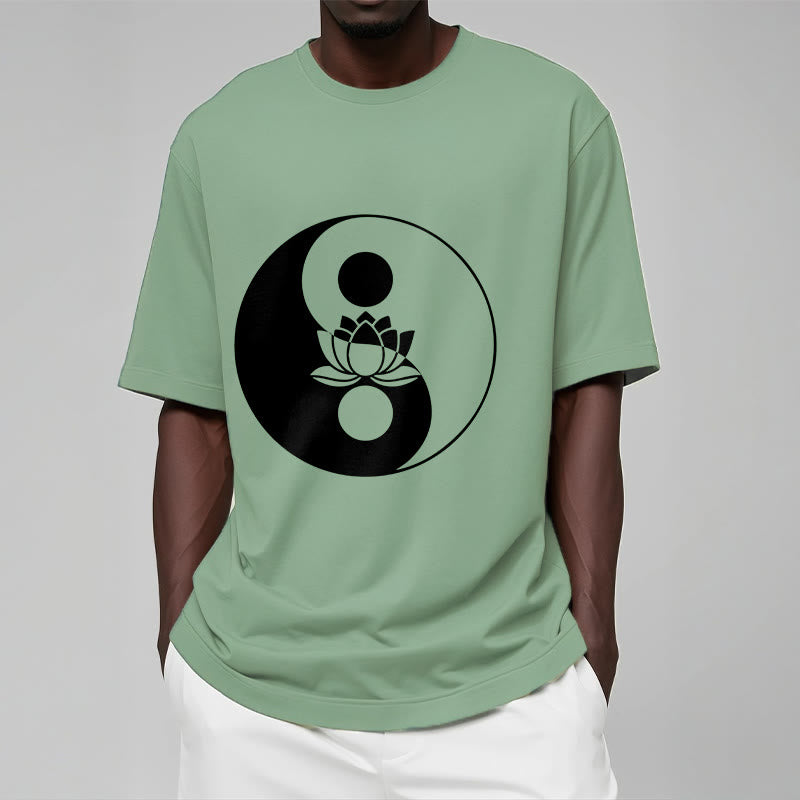 Yin Yang Lotus Flower Tee T-shirt