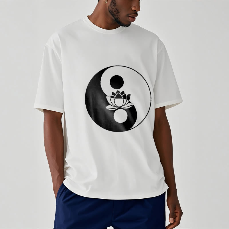 Yin Yang Lotus Flower Tee T-shirt