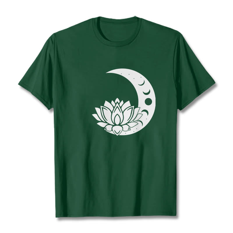 Soft Cotton Cosmic Lotus Graphic Meditation T-Shirt