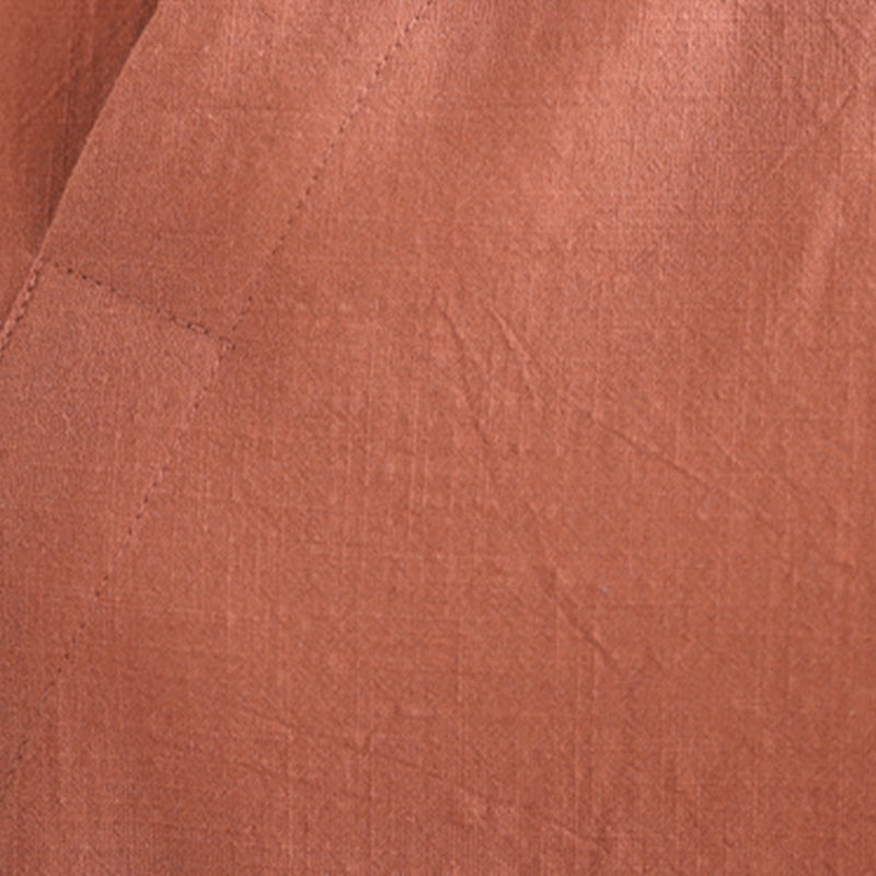 Tactile Cotton Minimalist Frog-Button Qi-Pao Midi Dress