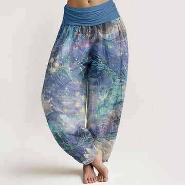 Pure Cotton Celestial Print Mindful Movement Harem Pants